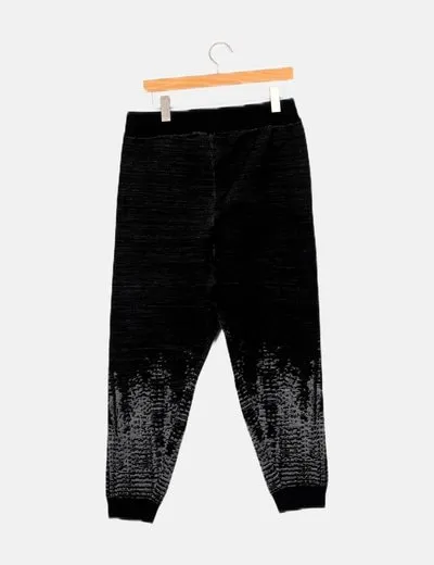 Adidas Jogger jaspeado negro