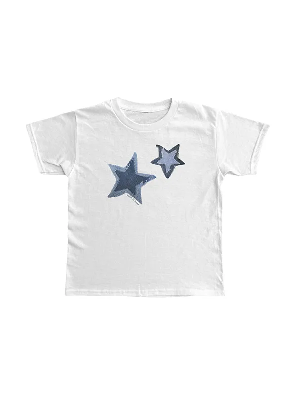 Camiseta de manga corta con estampado de estrellas