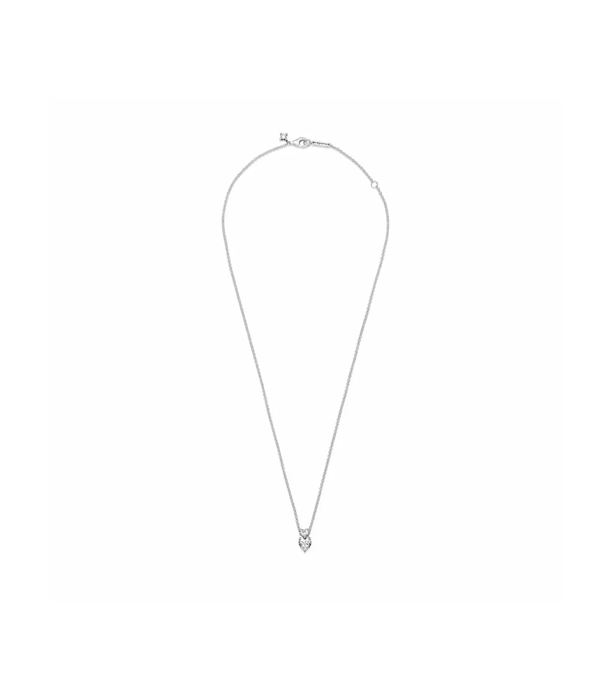 COLLAR PANDORA COLGANTE DOBLE CORAZóN BRILLANTE  391229C01