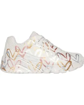 Deportivas SKECHERS  de Mujer y Niña 314067L-NTMT UNO LITE-METALLIC LOVE  NATURAL-MULTI