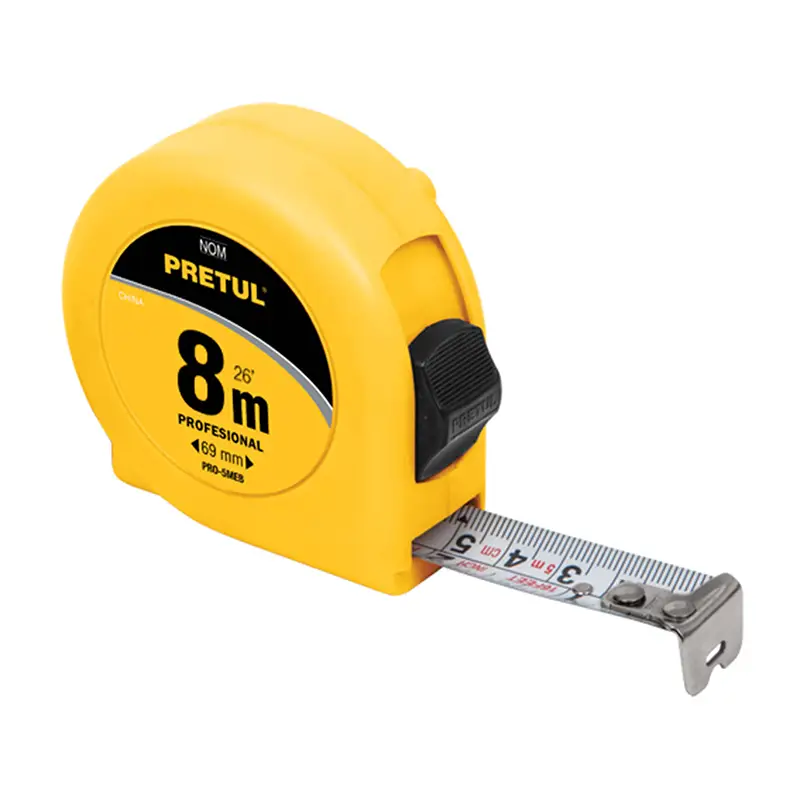 Flexometro Reforzado PRETUL 8 MTS