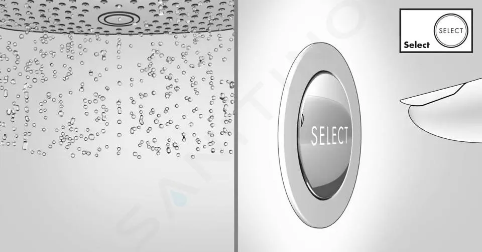 HANSGROHE RAINDANCE SELECT S  CONJUNTO DE ALCACHOFA DE DUCHA 120, 3 CHORROS, SOPORTE Y MANGUERA, CROMO 26701000
