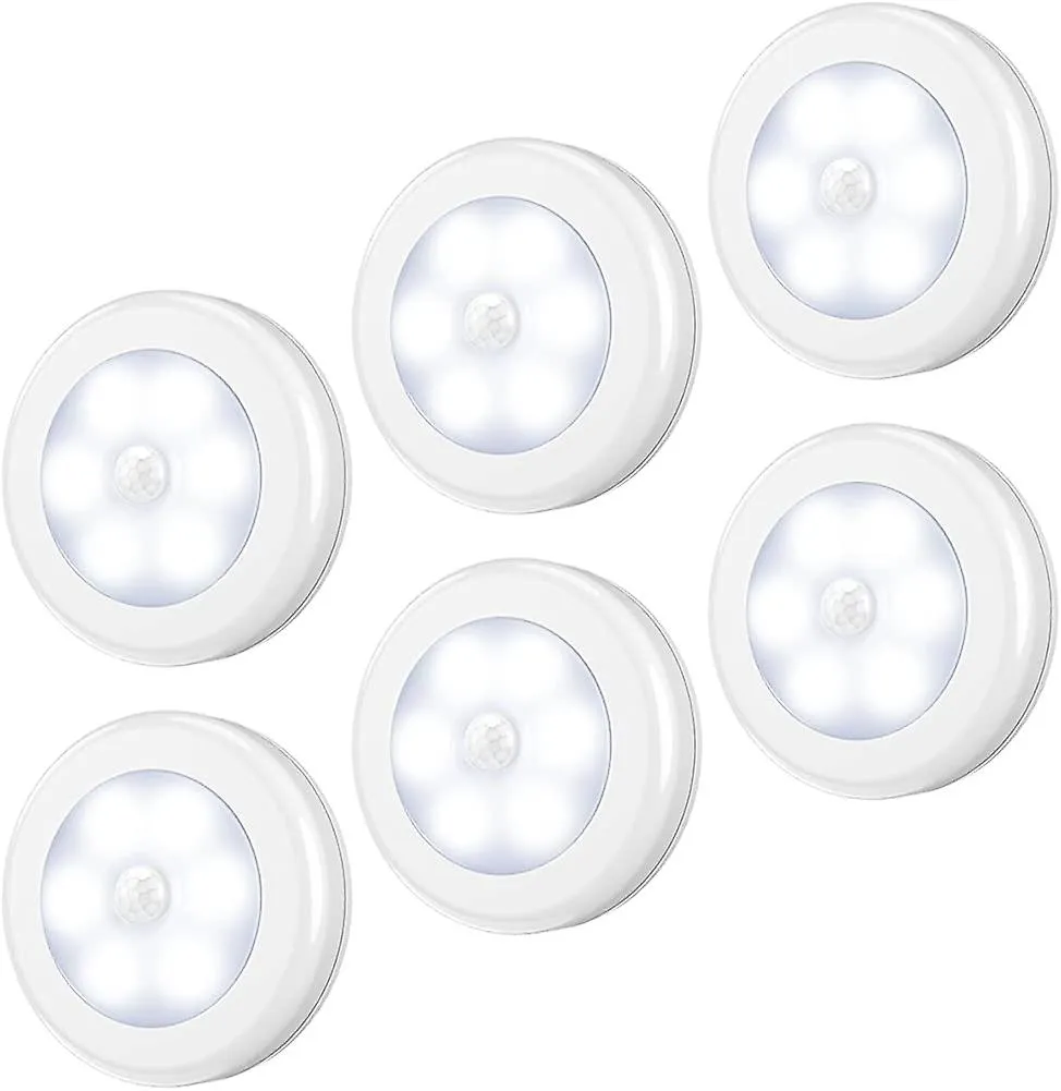 Led Night Light With Motion Sensor, Set Of 6, Magnetic Auto On/off With 3 Meter