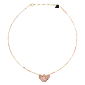 MON PRECIEUX GEM Collar de piedras naturales en rosa