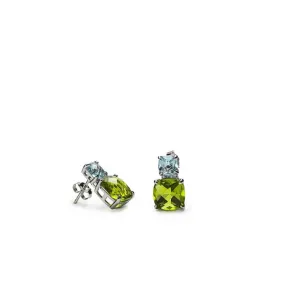 Pendientes de piedras de colores diseo de gemas bicolores