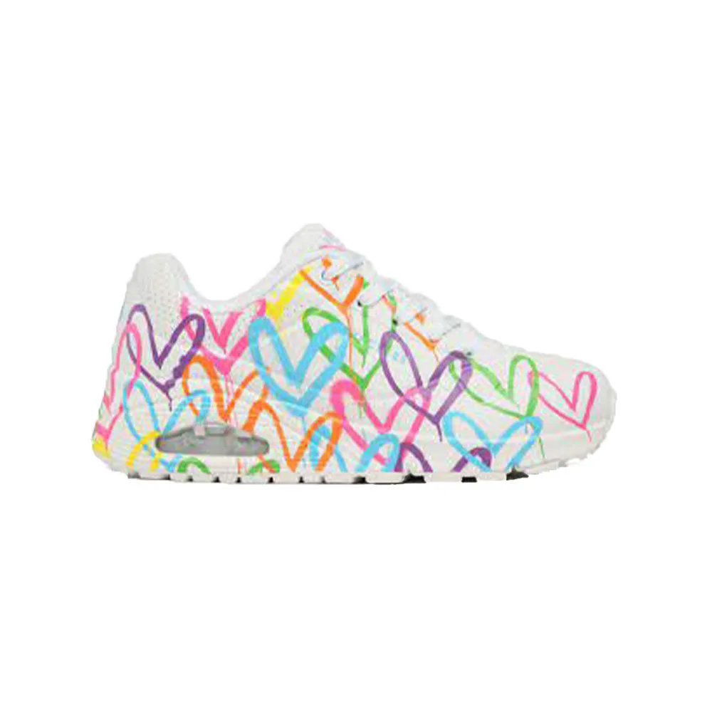 TENIS LIFESTYLE SKECHERS UNO HIGHLIGHT LOVE  BLANCOMULTI