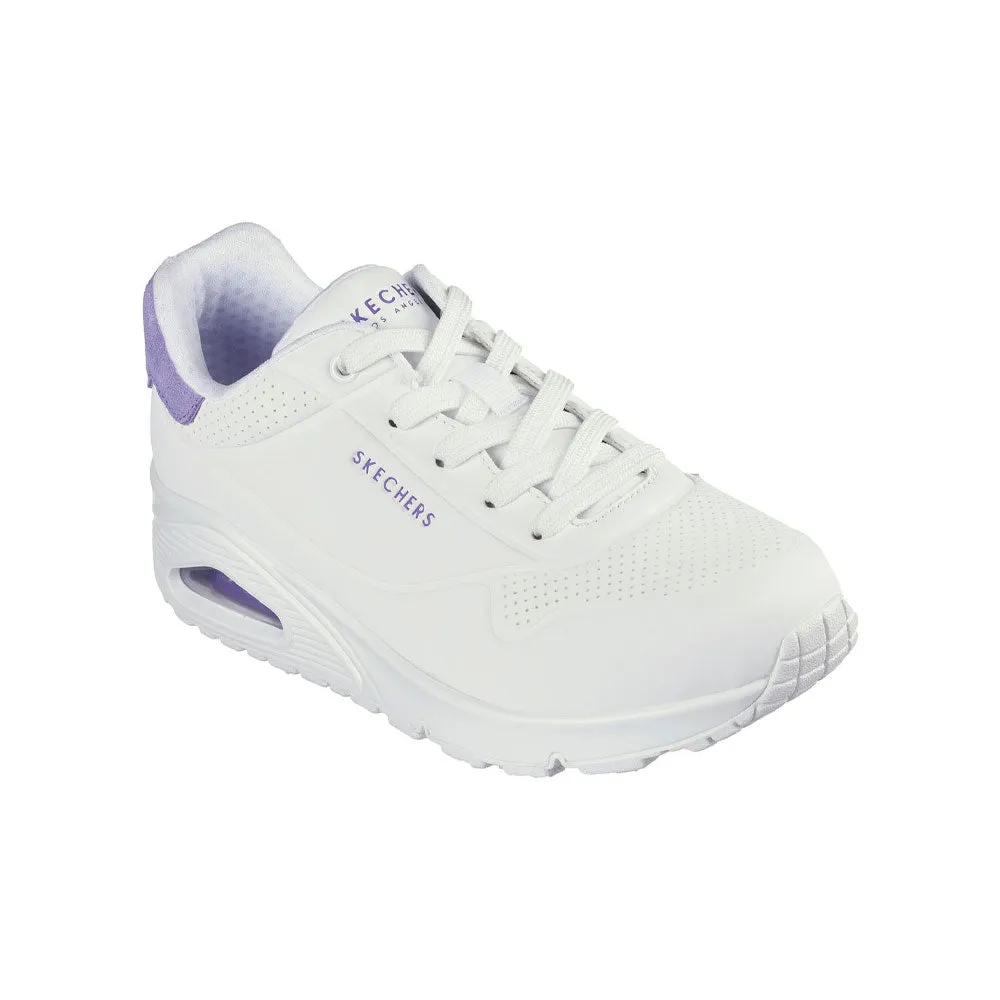 TENIS MUJER SKECHERS UNO POP BACK  BLANCOLILA