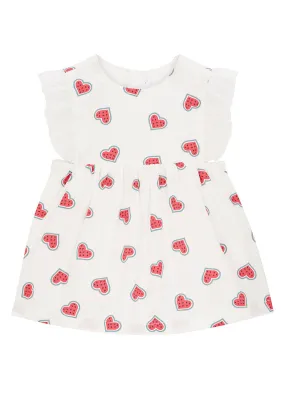 Vestido Blanco lana estampado